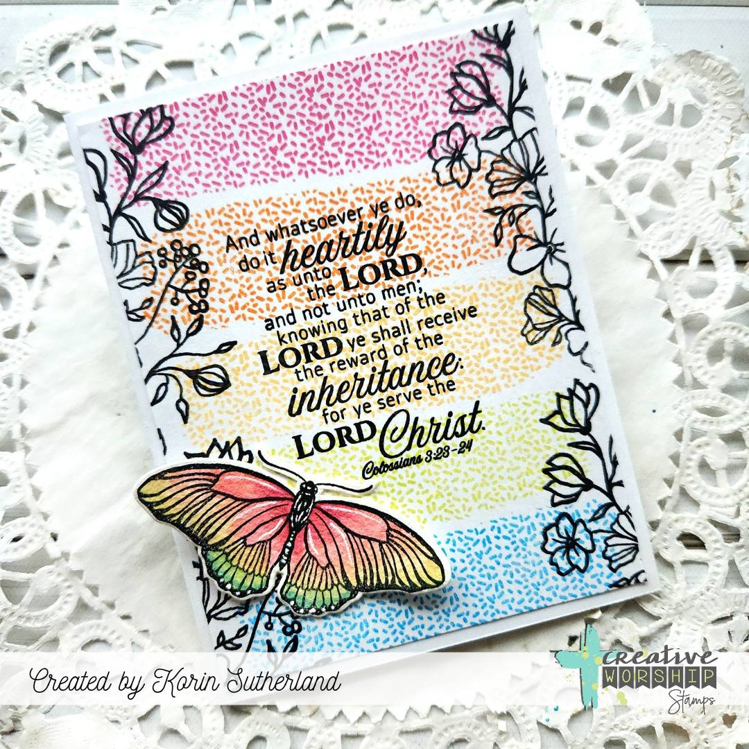 Vintage Butterflies & Blooms Clear Stamp Set