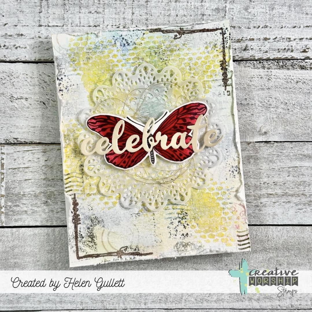 Vintage Butterflies & Blooms Clear Stamp Set