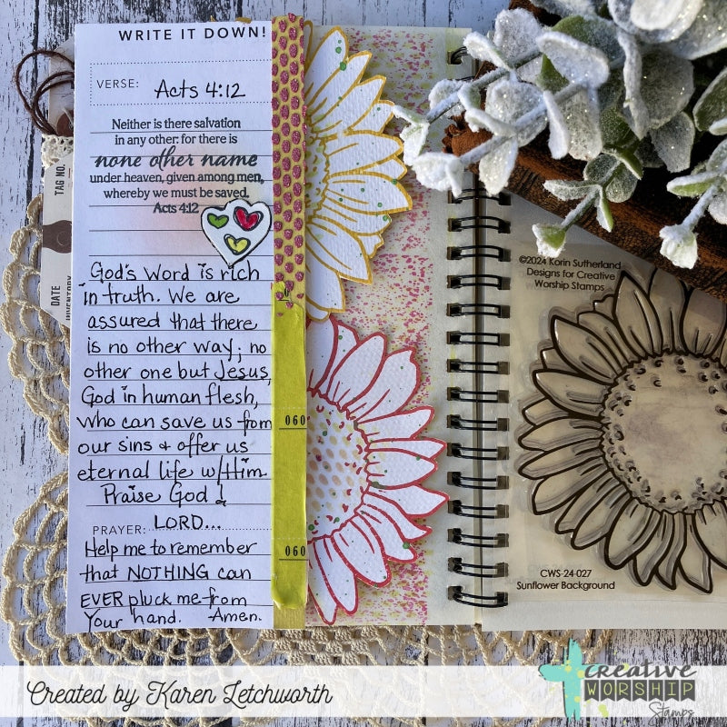 Sunflower Background Clear Stamp