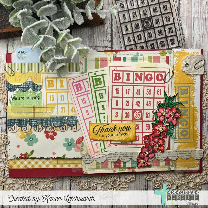 Bingo Card Clear Stamp Set