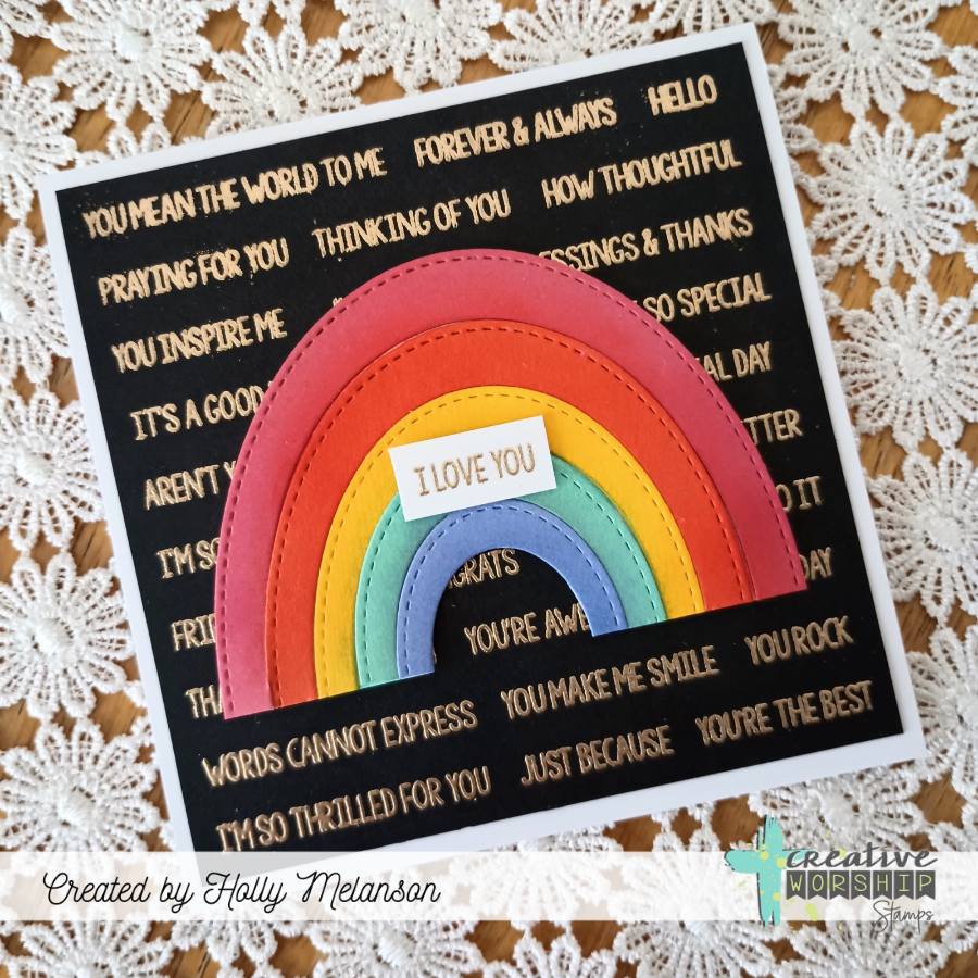 Sentimental Wordfetti Clear Stamp Set