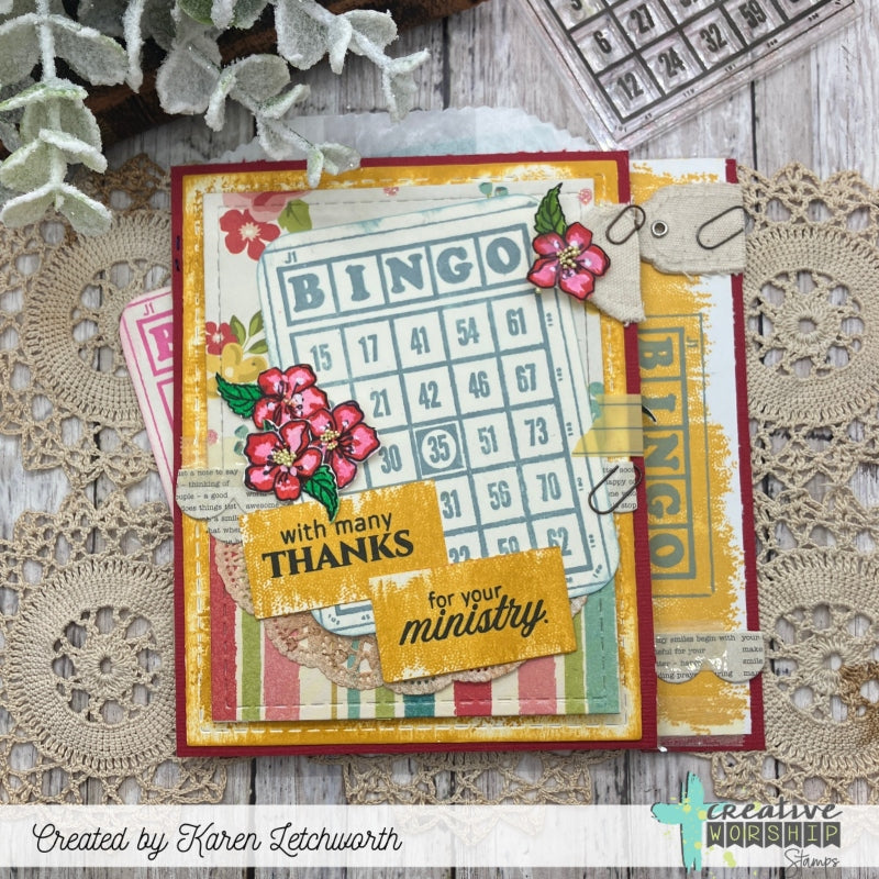 Bingo Card Clear Stamp Set