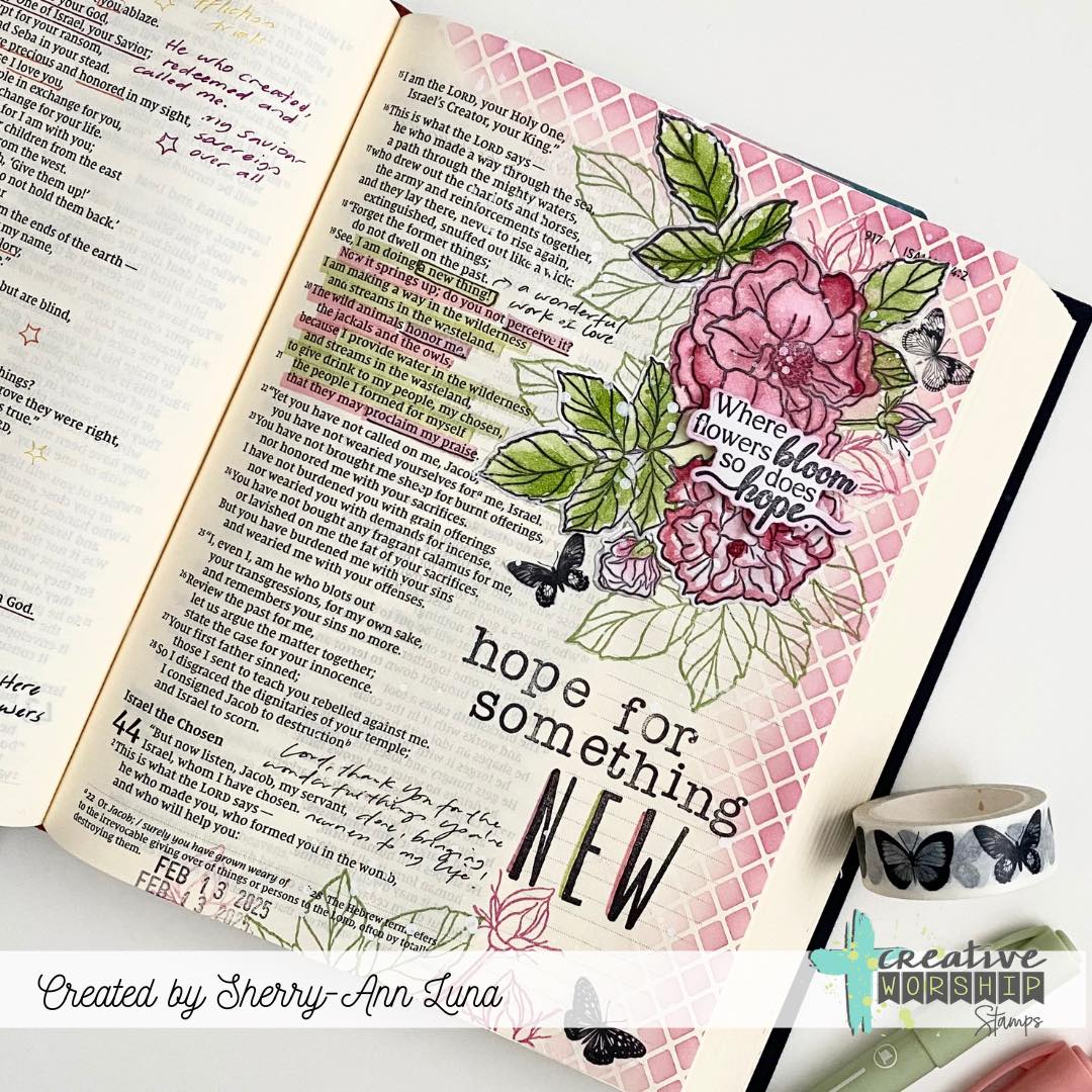 Hope Blooms Clear Stamp Set