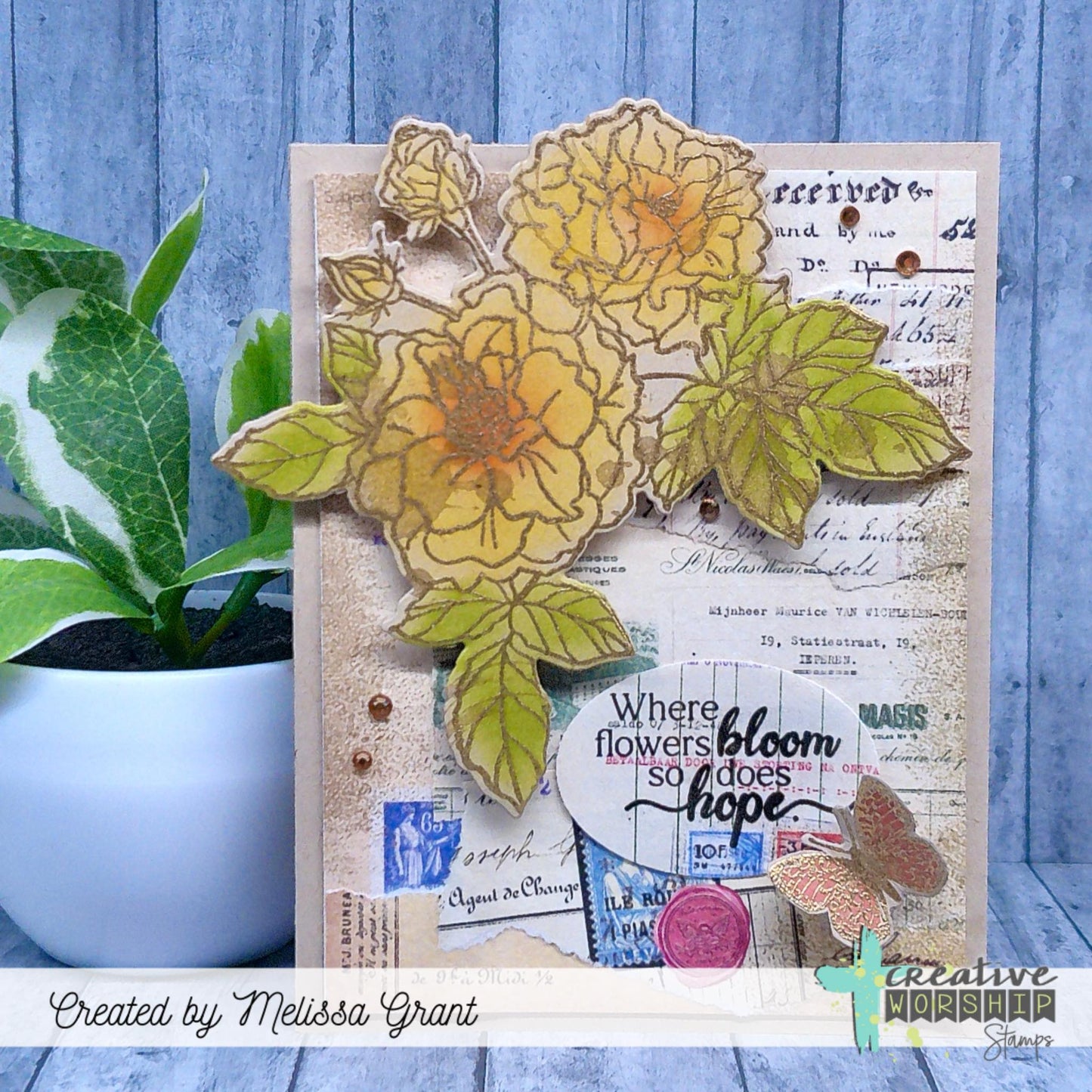 Hope Blooms Clear Stamp Set