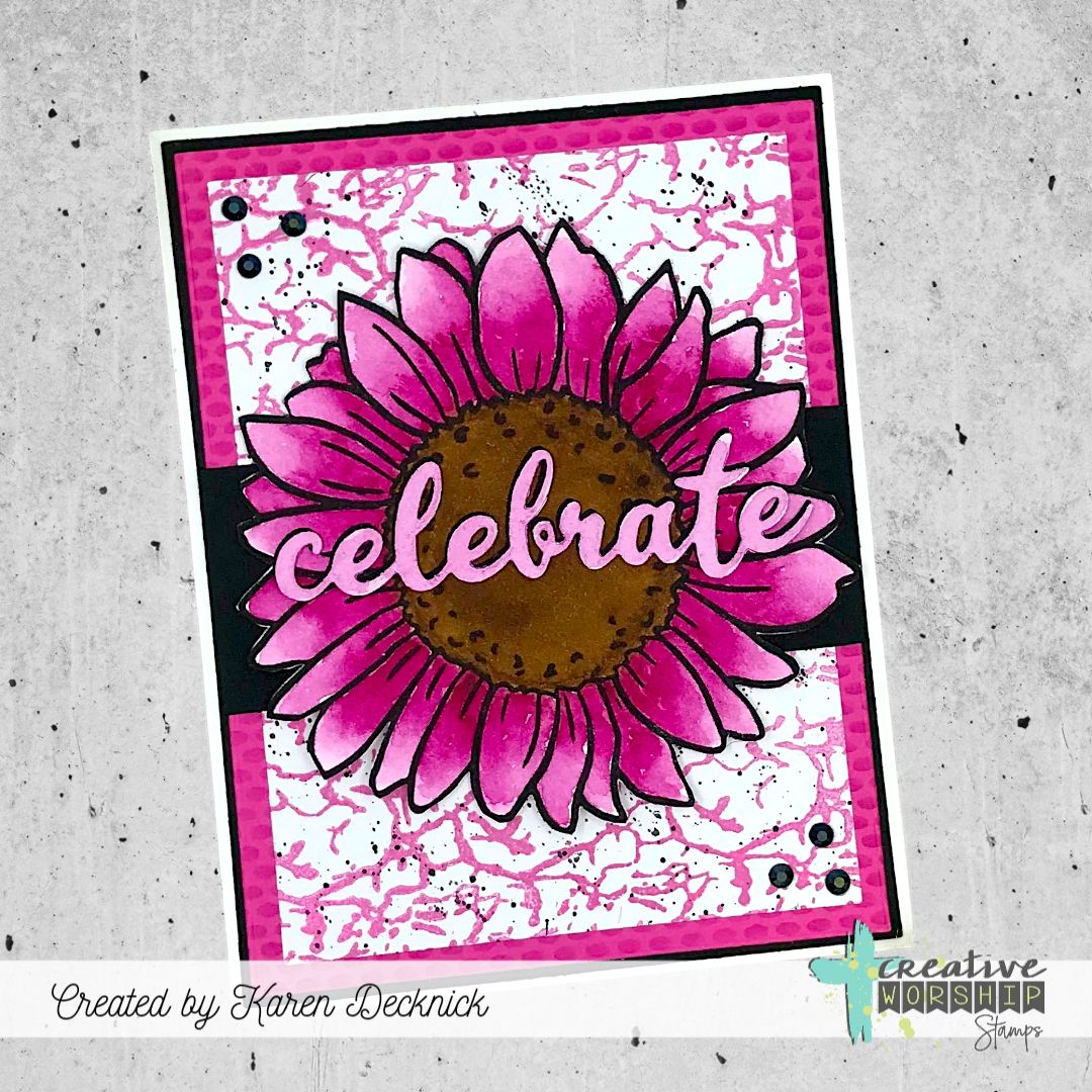 Sunflower Background Clear Stamp