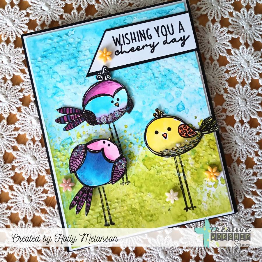Cheery Birds & Buds Clear Stamp Set