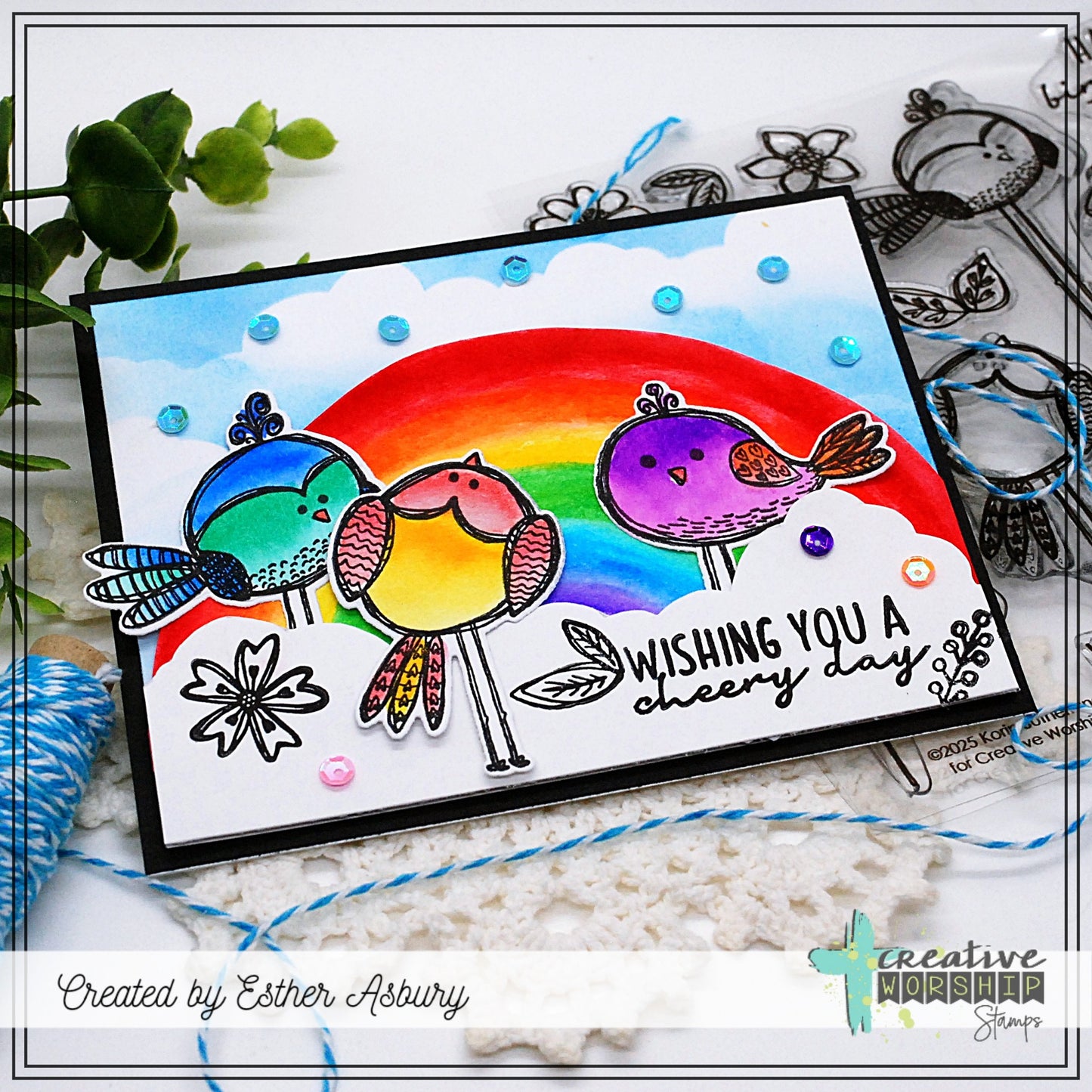 Cheery Birds & Buds Clear Stamp Set