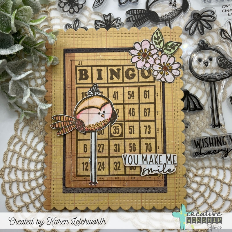 Cheery Birds & Buds Clear Stamp Set