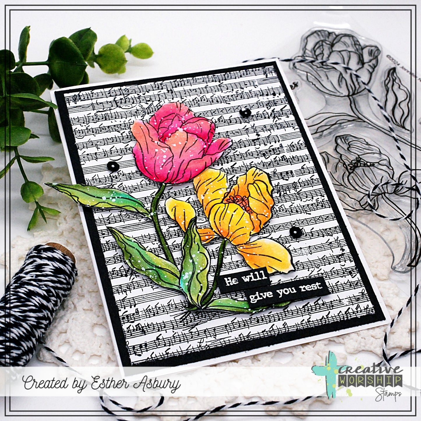 Blooming Tulips Clear Stamp Set