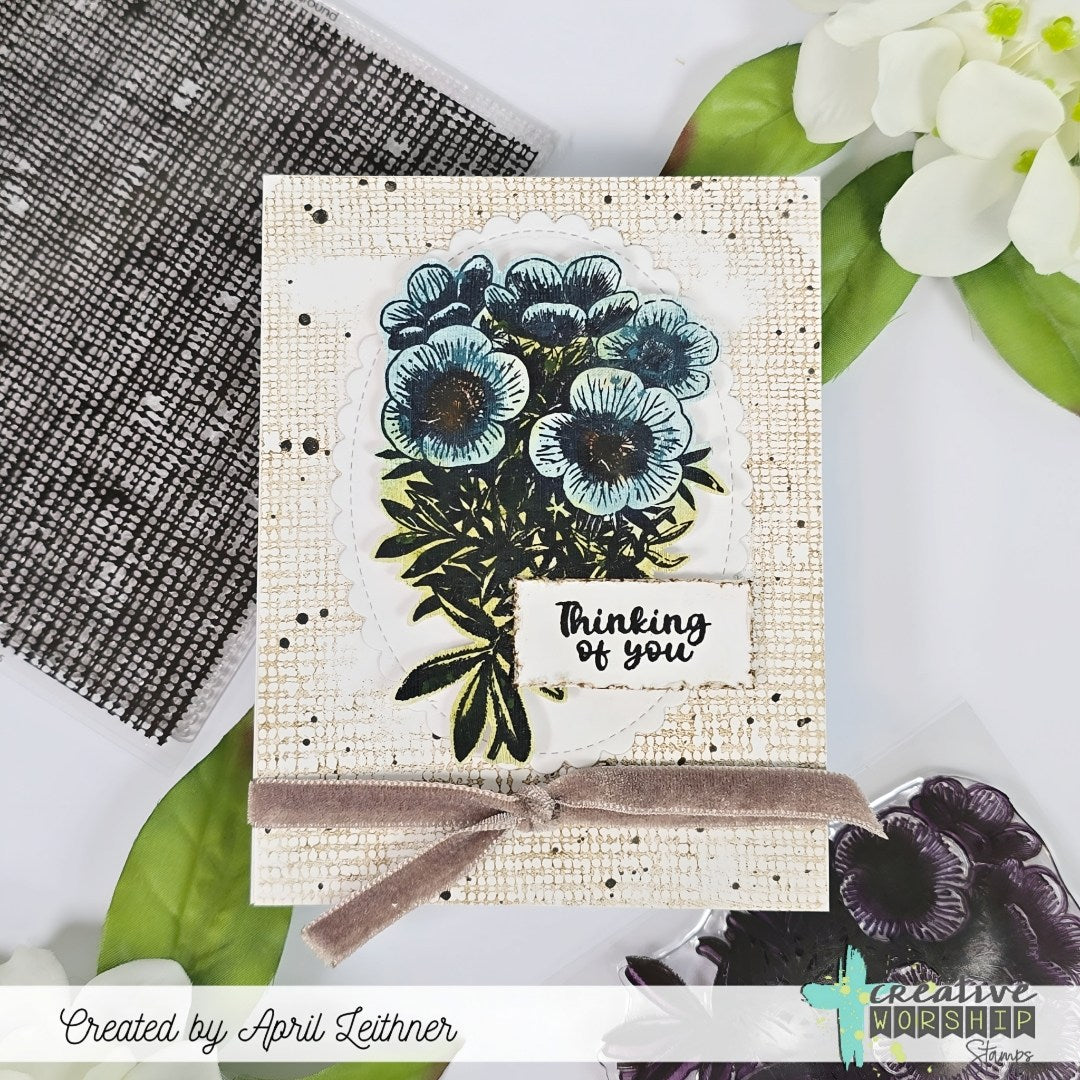 Cheesecloth Background Clear Stamp