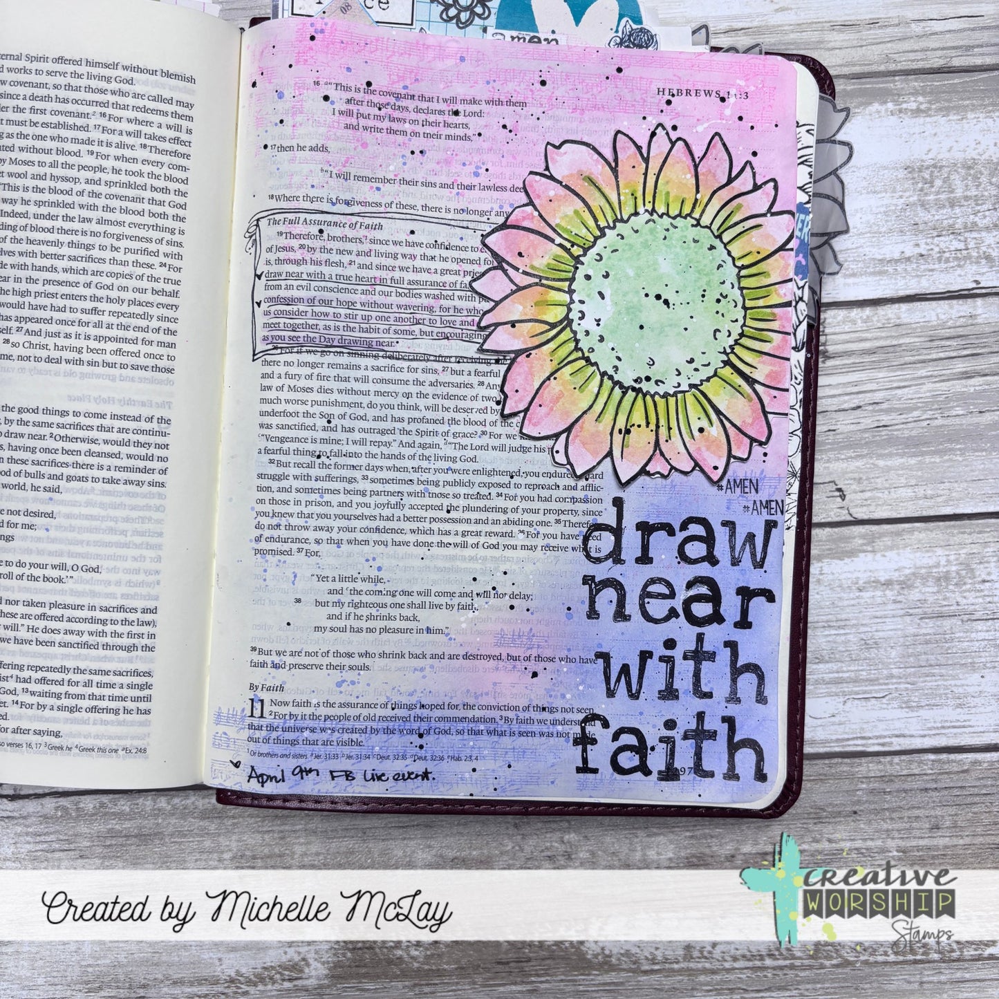Sunflower Background Clear Stamp