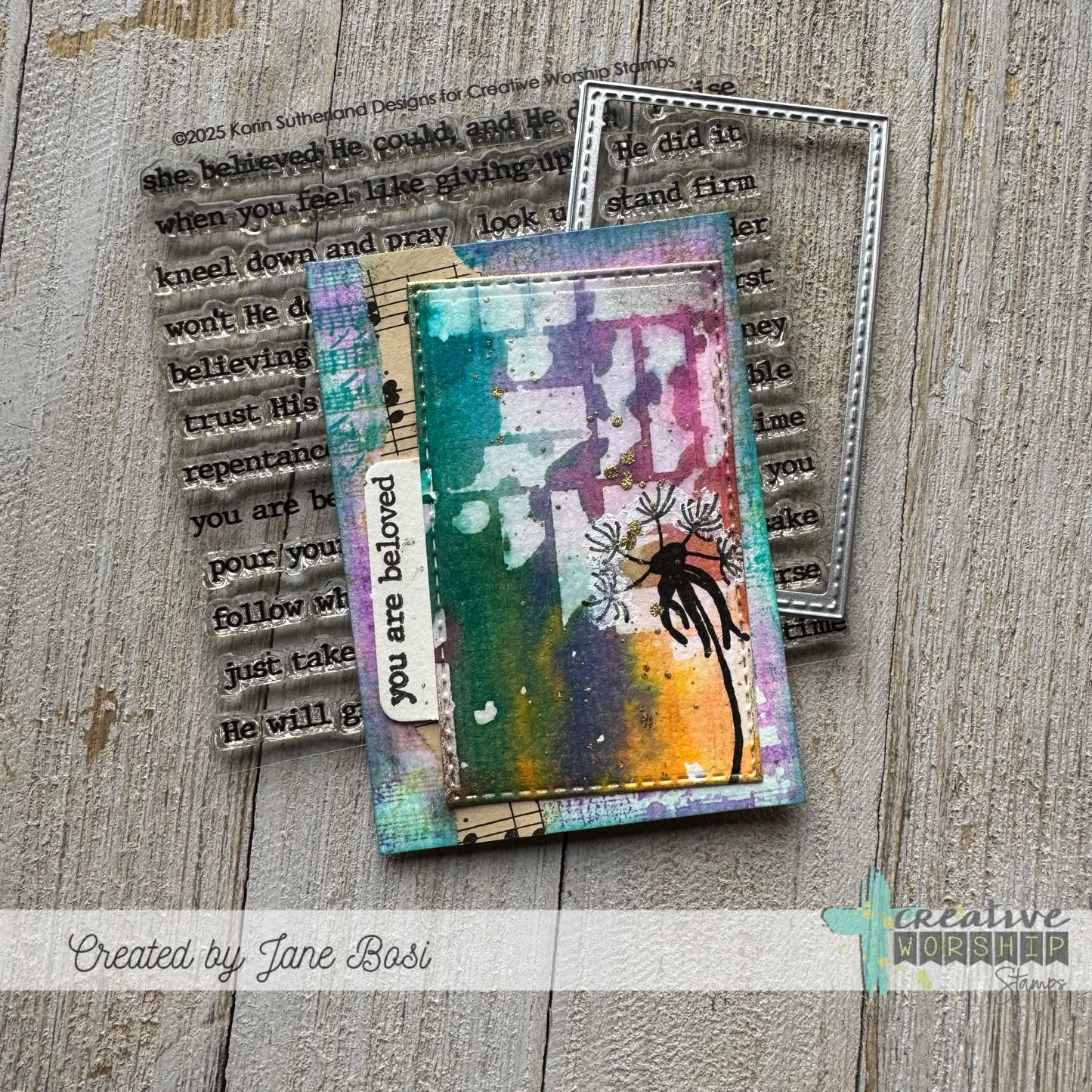 Worshipful Wordfetti Clear Stamp Set
