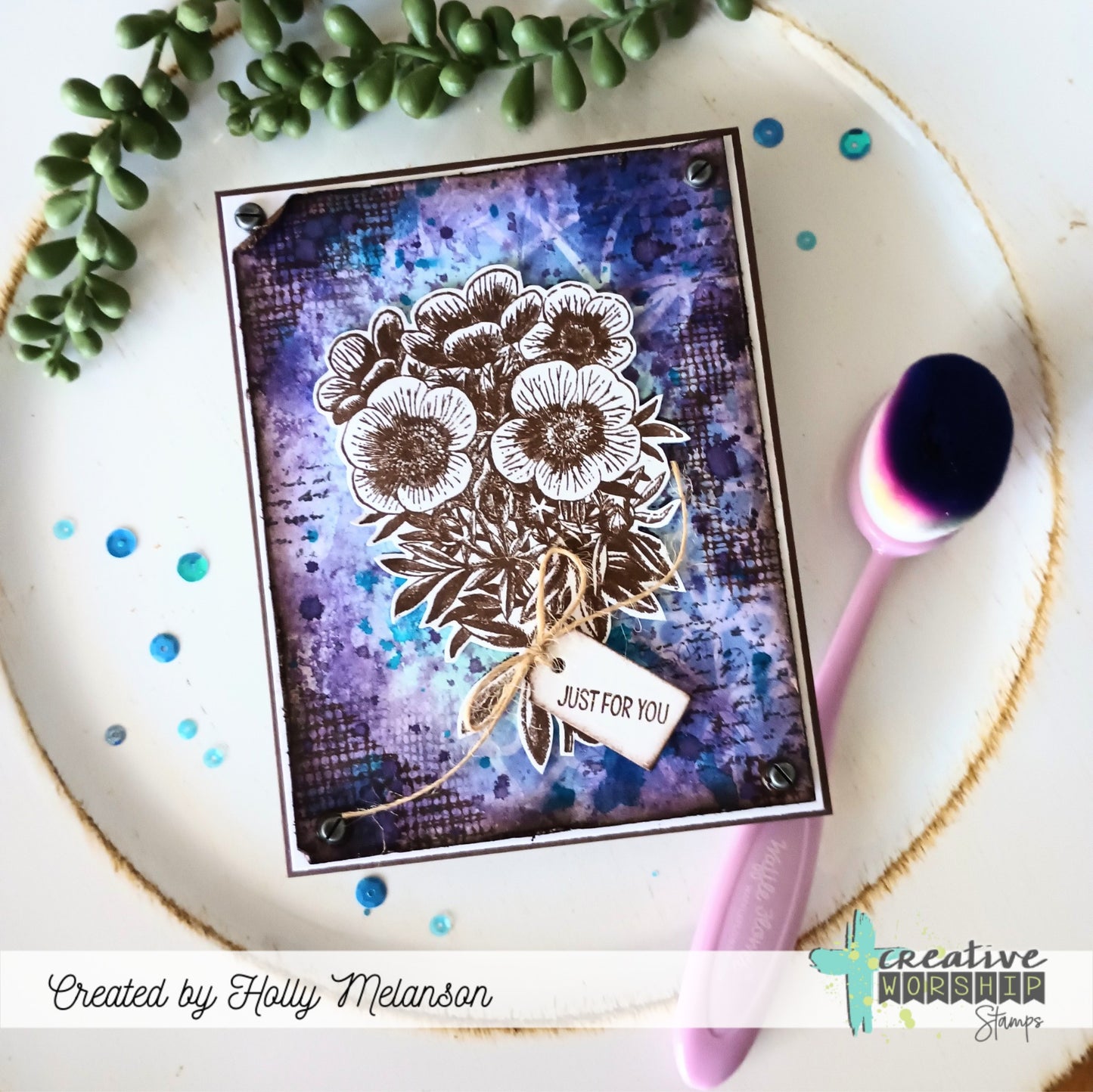 Cheesecloth Background Clear Stamp