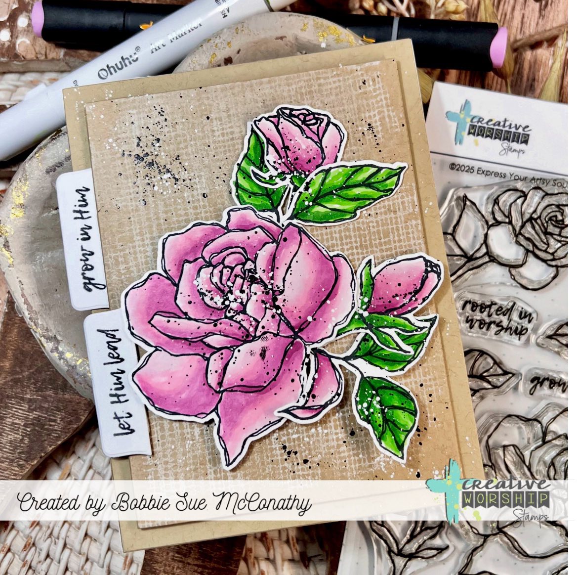 Sketched Roses Clear Stamp Set