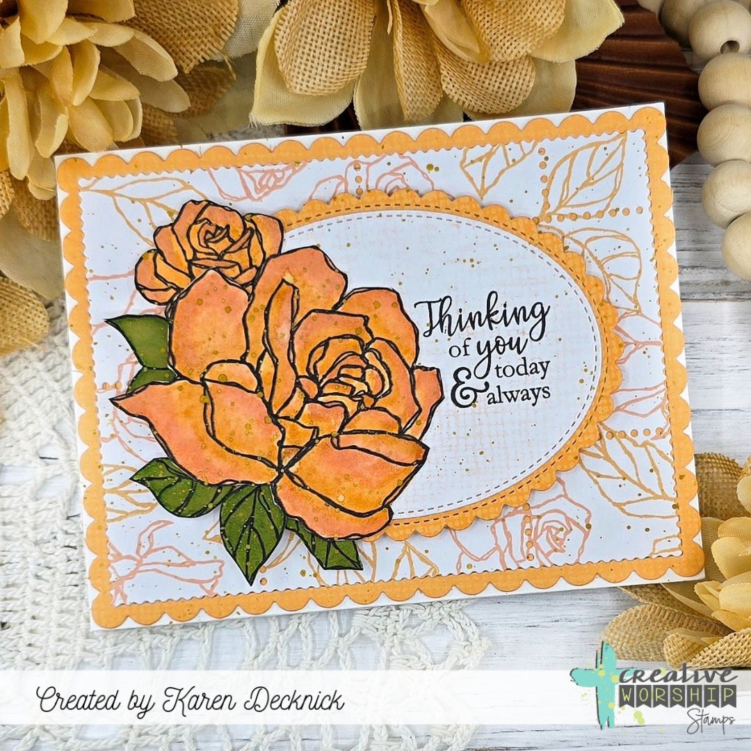 Sketched Roses Clear Stamp Set