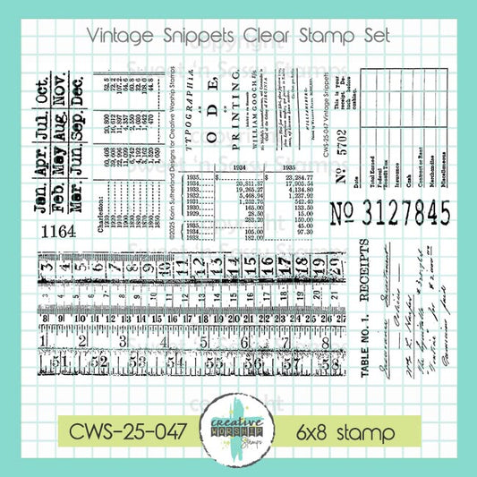 Vintage Snippets Clear Stamp Set