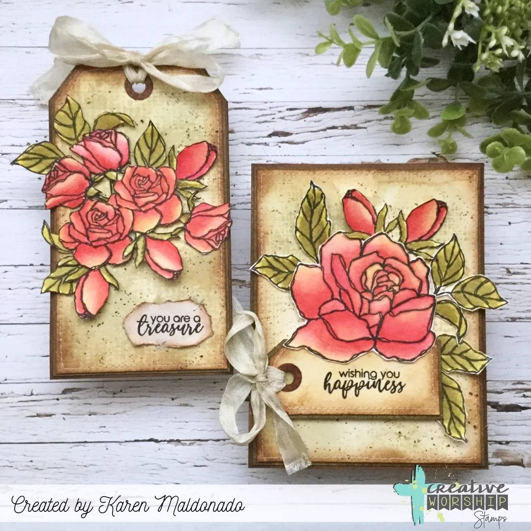 Sketched Roses Clear Stamp Set