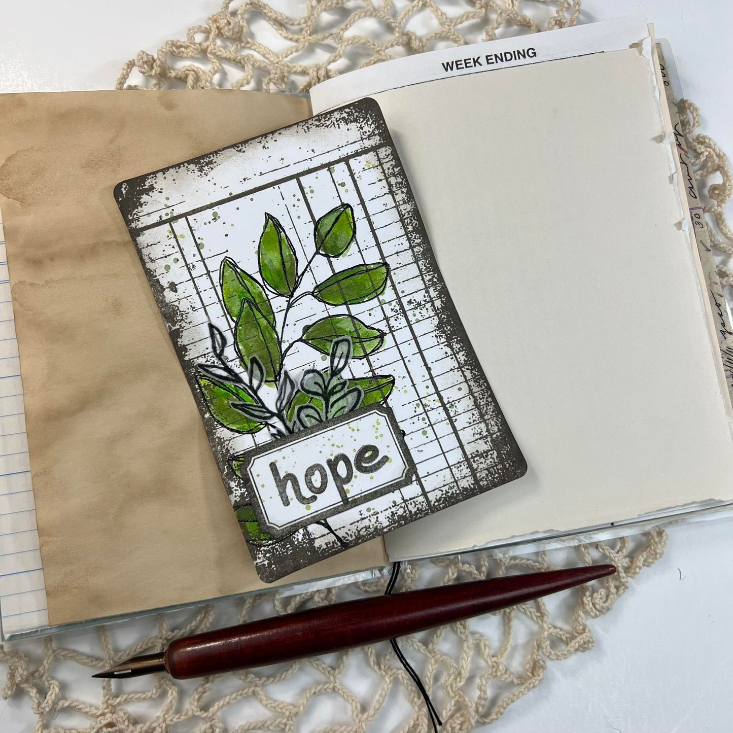 Vintage Ledger Page Clear Stamp