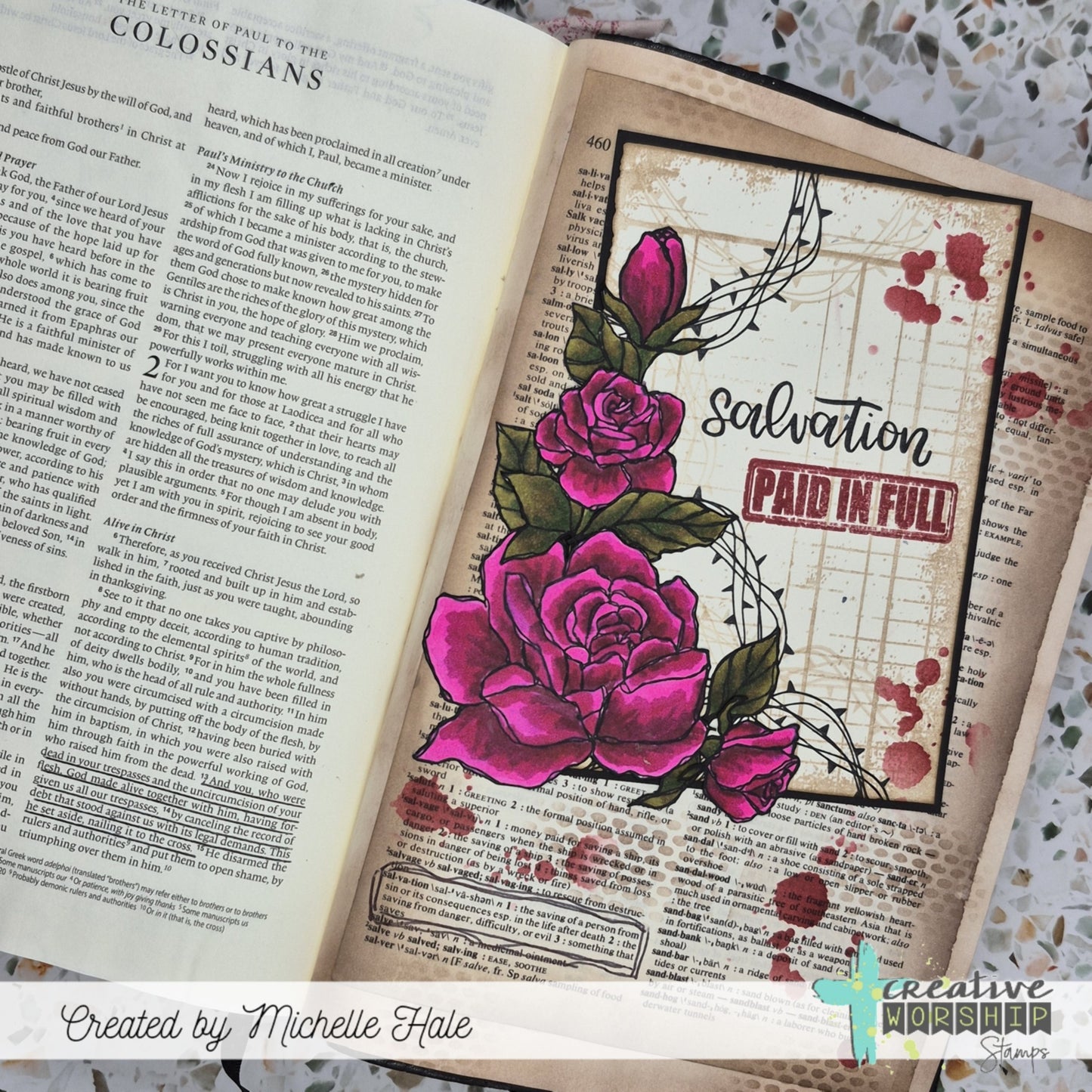 Sketched Roses Clear Stamp Set