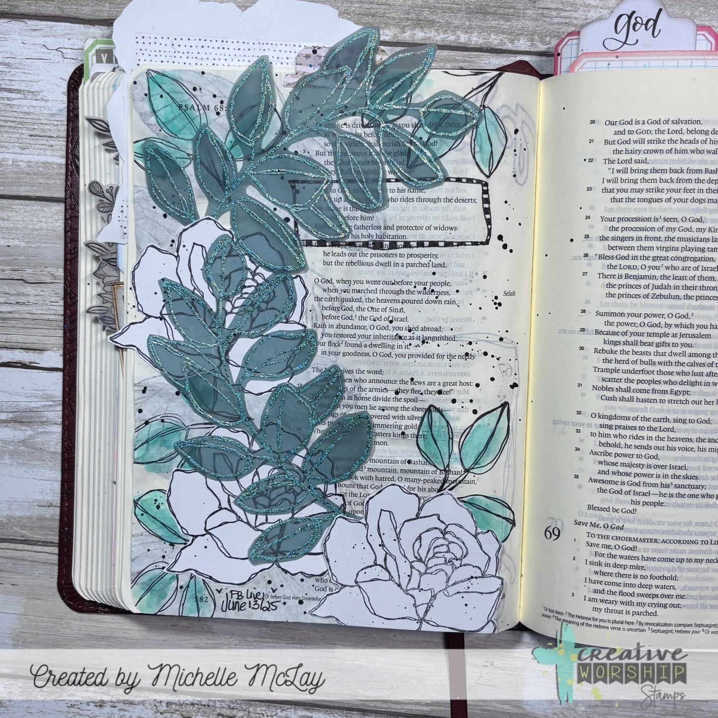 Sketched Roses Clear Stamp Set
