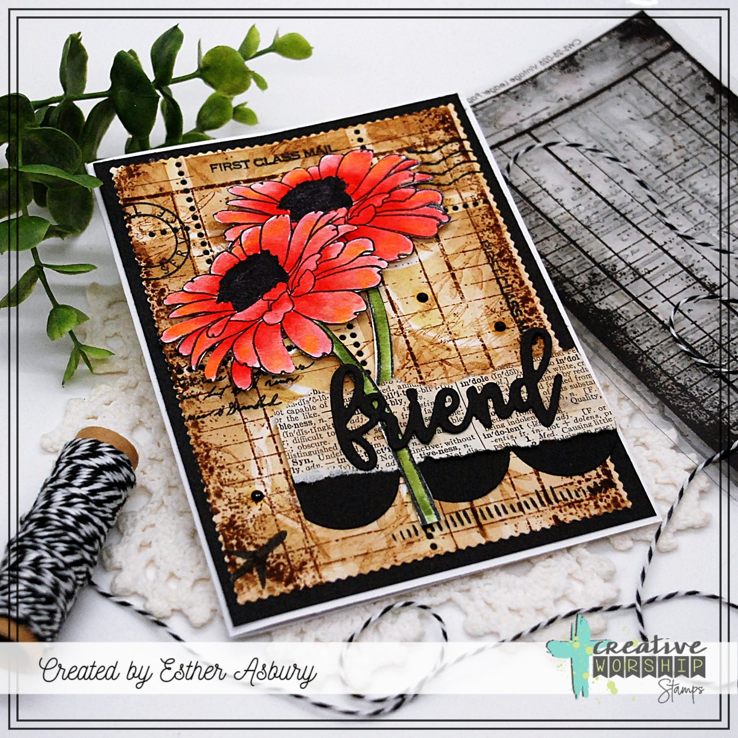 Vintage Ledger Page Clear Stamp