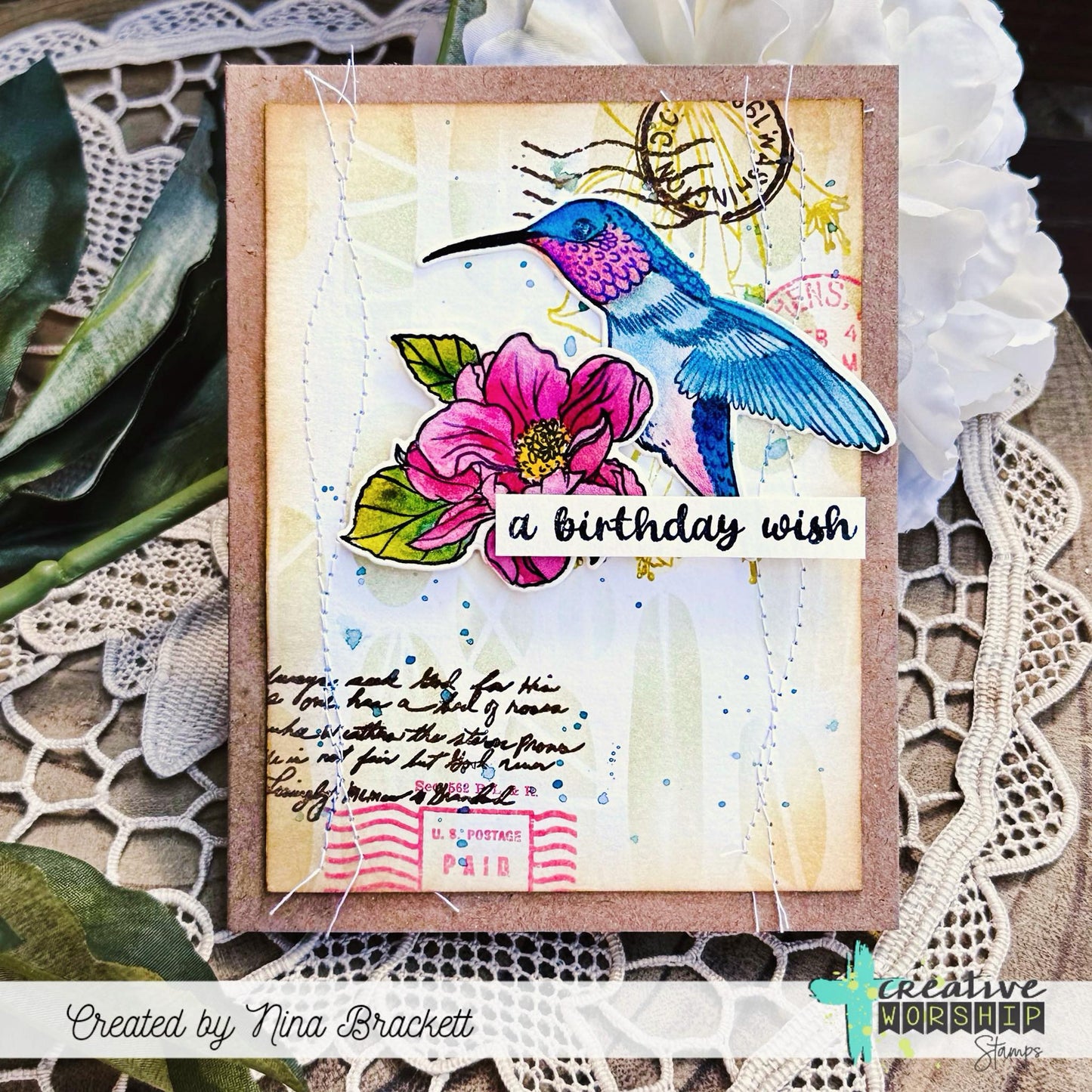 Hummingbird Wishes Clear Stamp Set