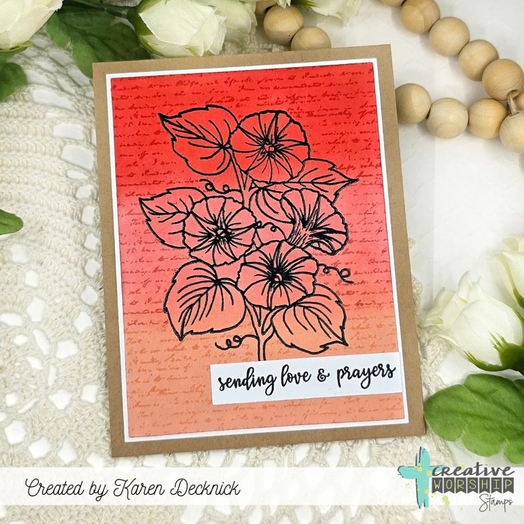 Sympathy Morning Glories Clear Stamp Set