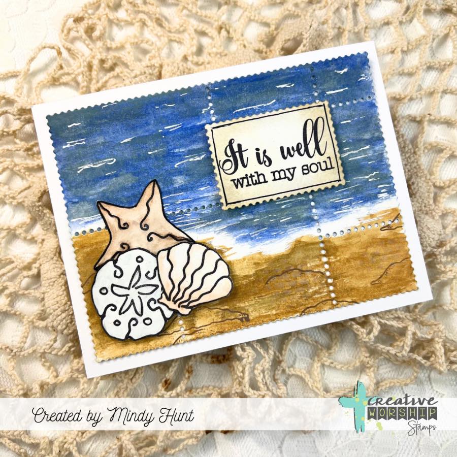 Seashell Greetings Clear Stamp Set