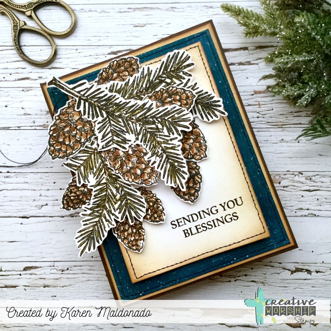 Christmas Pine Stamp & Die Bundle
