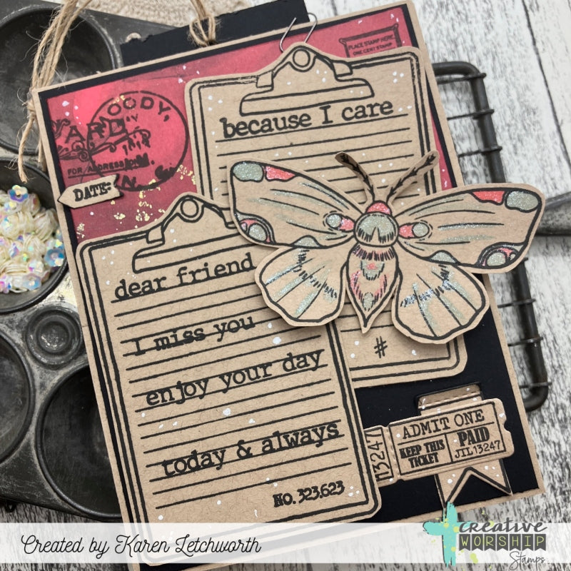 PREORDER Vintage Postcards Clear Stamp Set