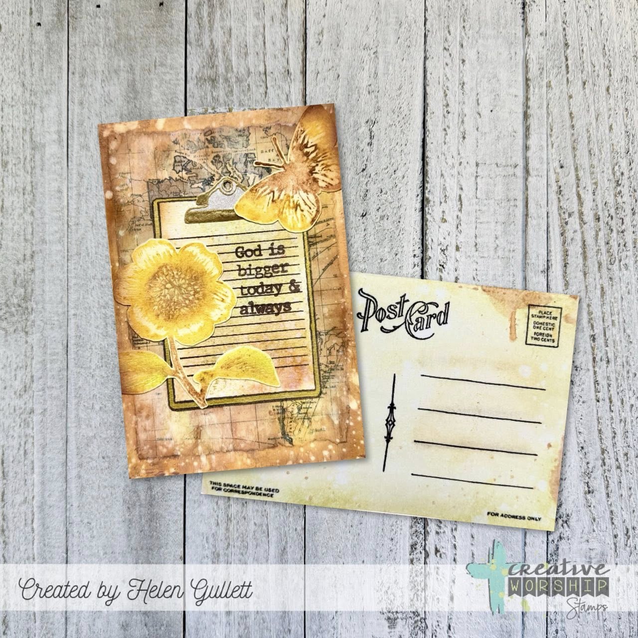 Vintage Postcards Clear Stamp Set