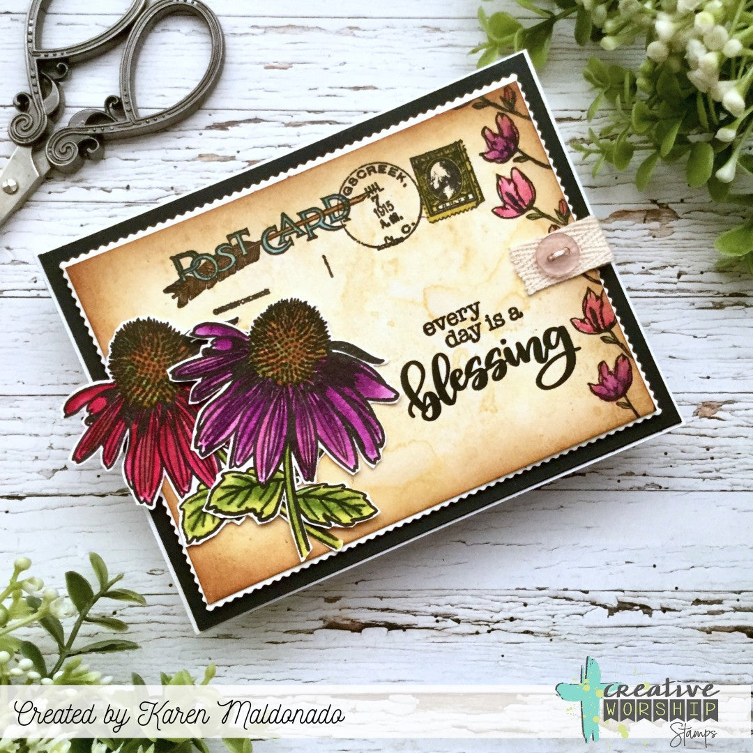 Vintage Postcards Clear Stamp Set
