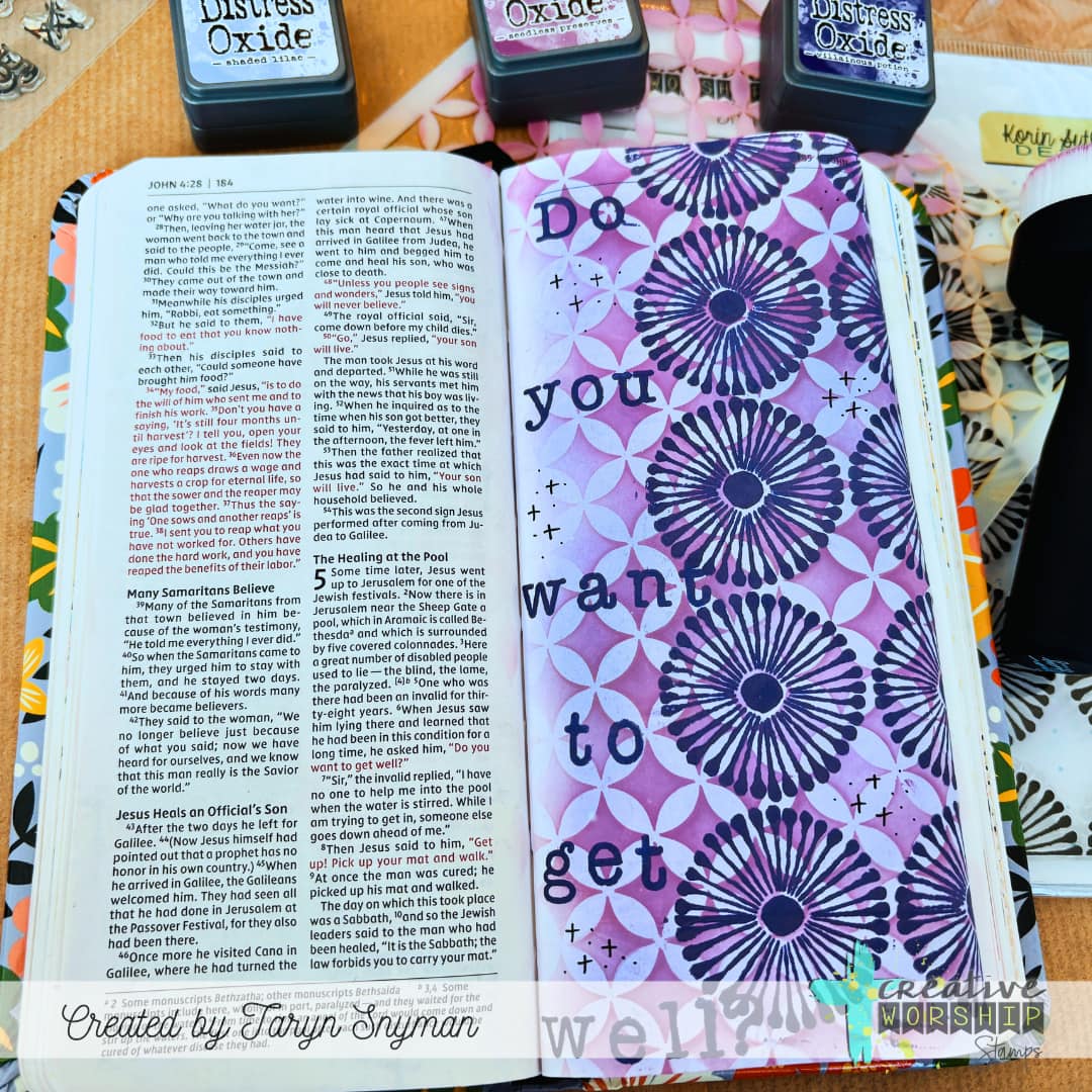 Flower Burst Background Clear Stamp