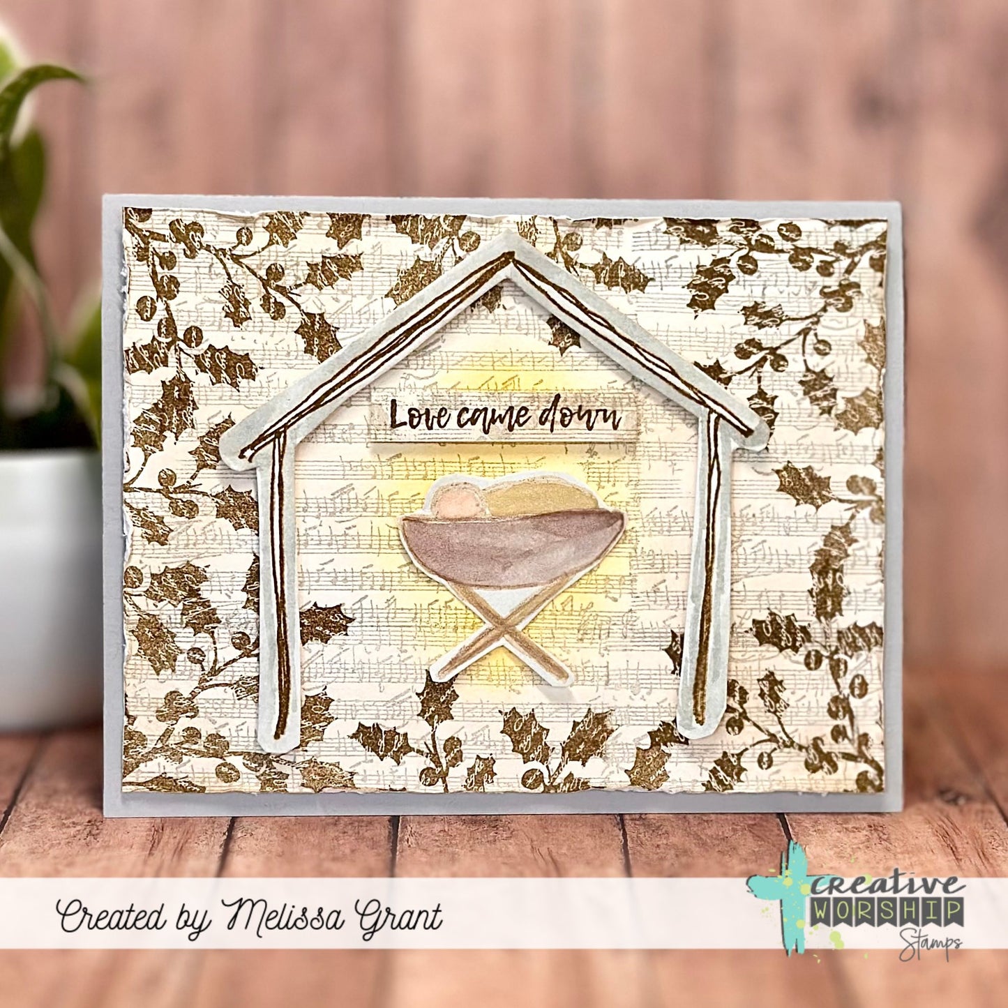 Vintage Sheet Music Tile Clear Stamp