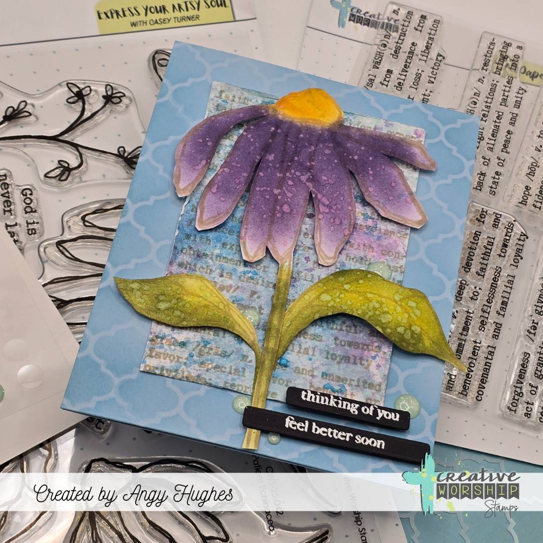 Patient Echinacea Clear Stamp Set