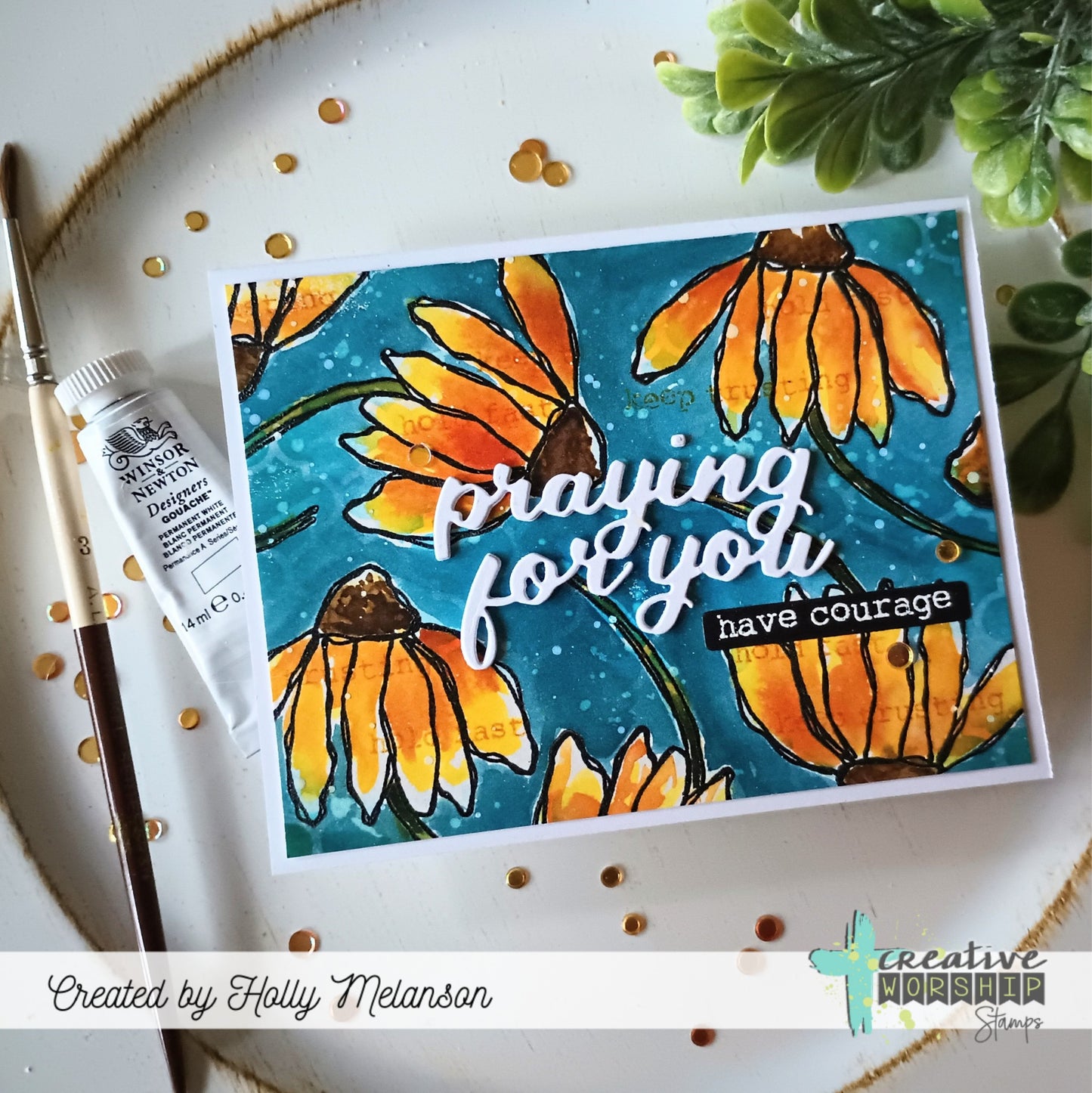 Patient Echinacea Clear Stamp Set