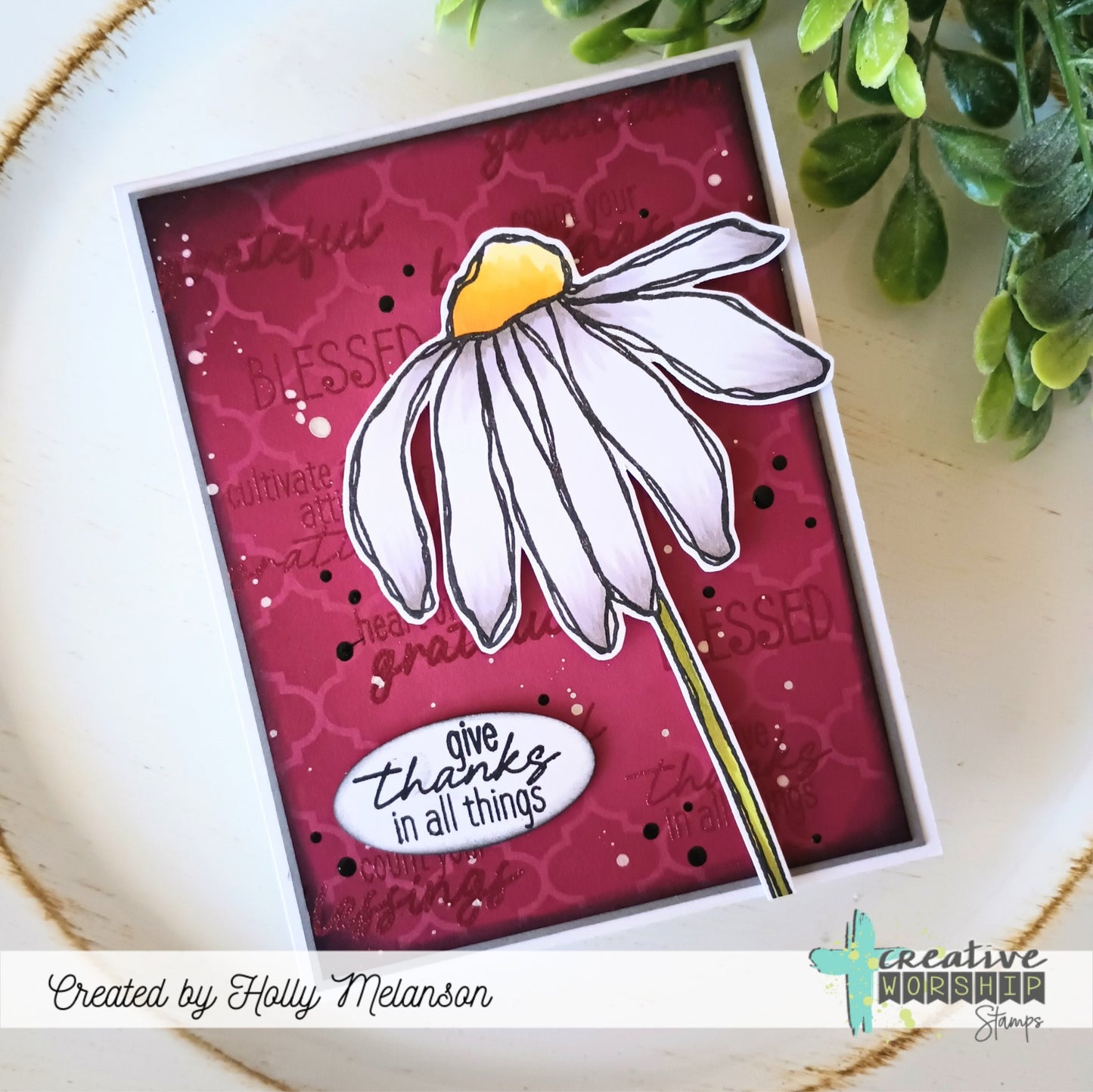 Patient Echinacea Clear Stamp Set