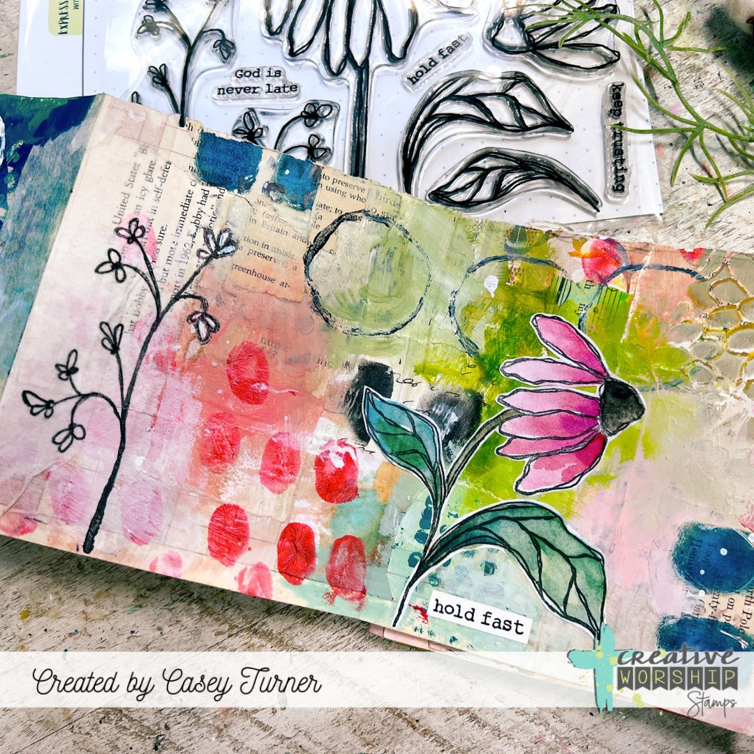 Patient Echinacea Clear Stamp Set