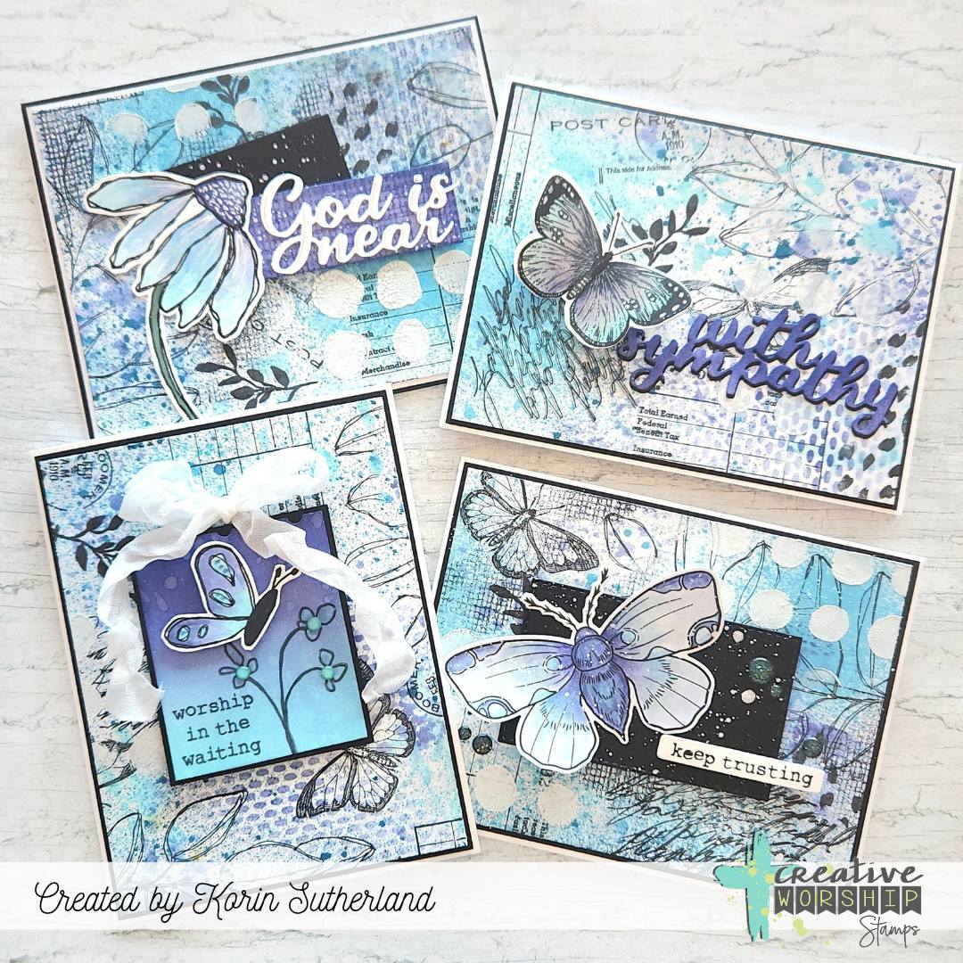 Blotchy Dots & Hearts Stencil