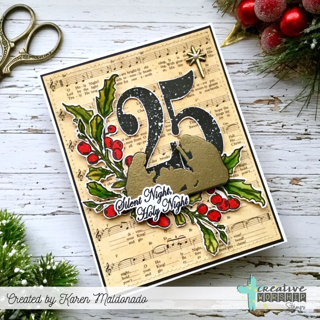 Holly Christmas Clear Stamp Set