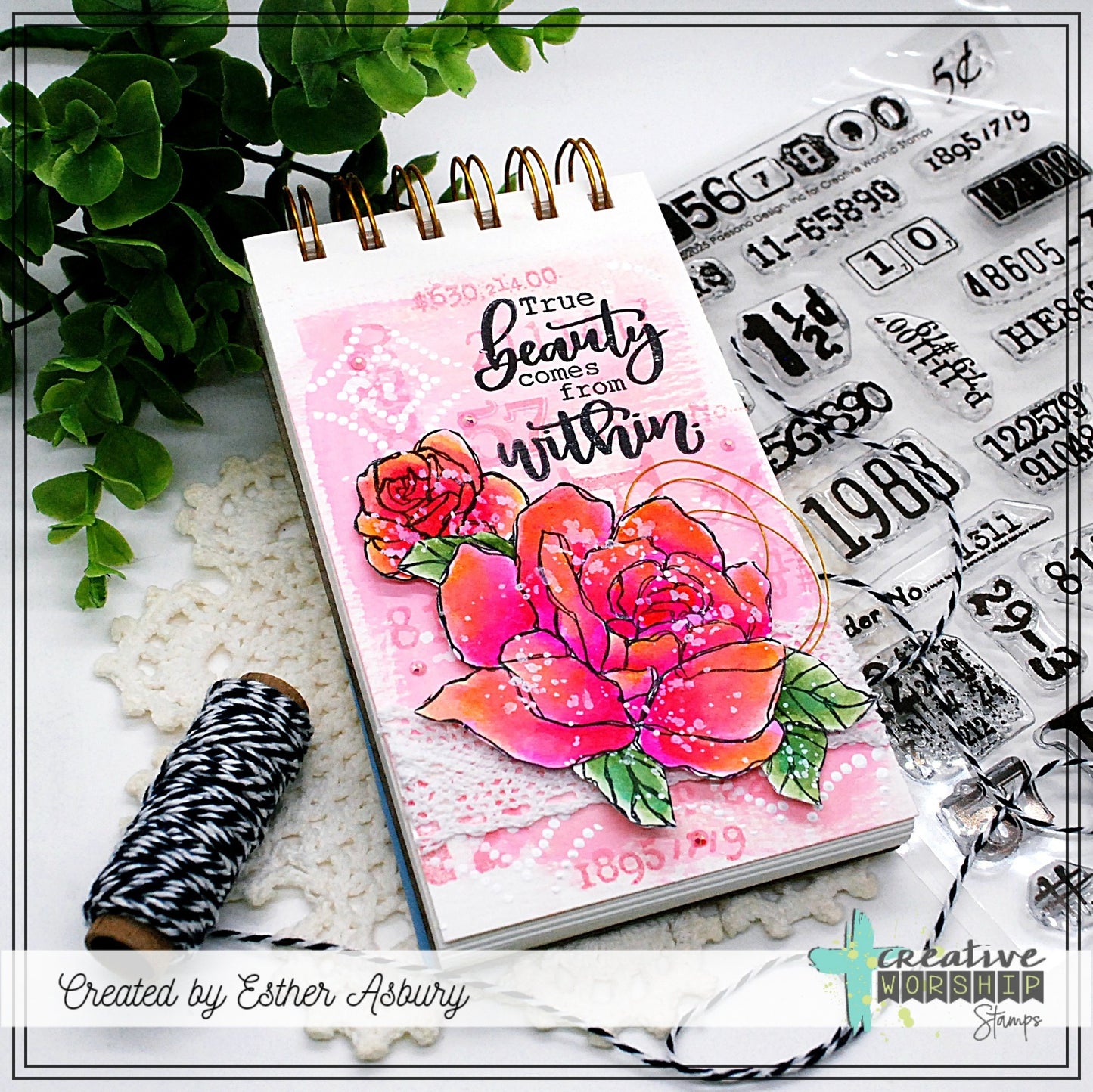 Sketched Roses Clear Stamp Set