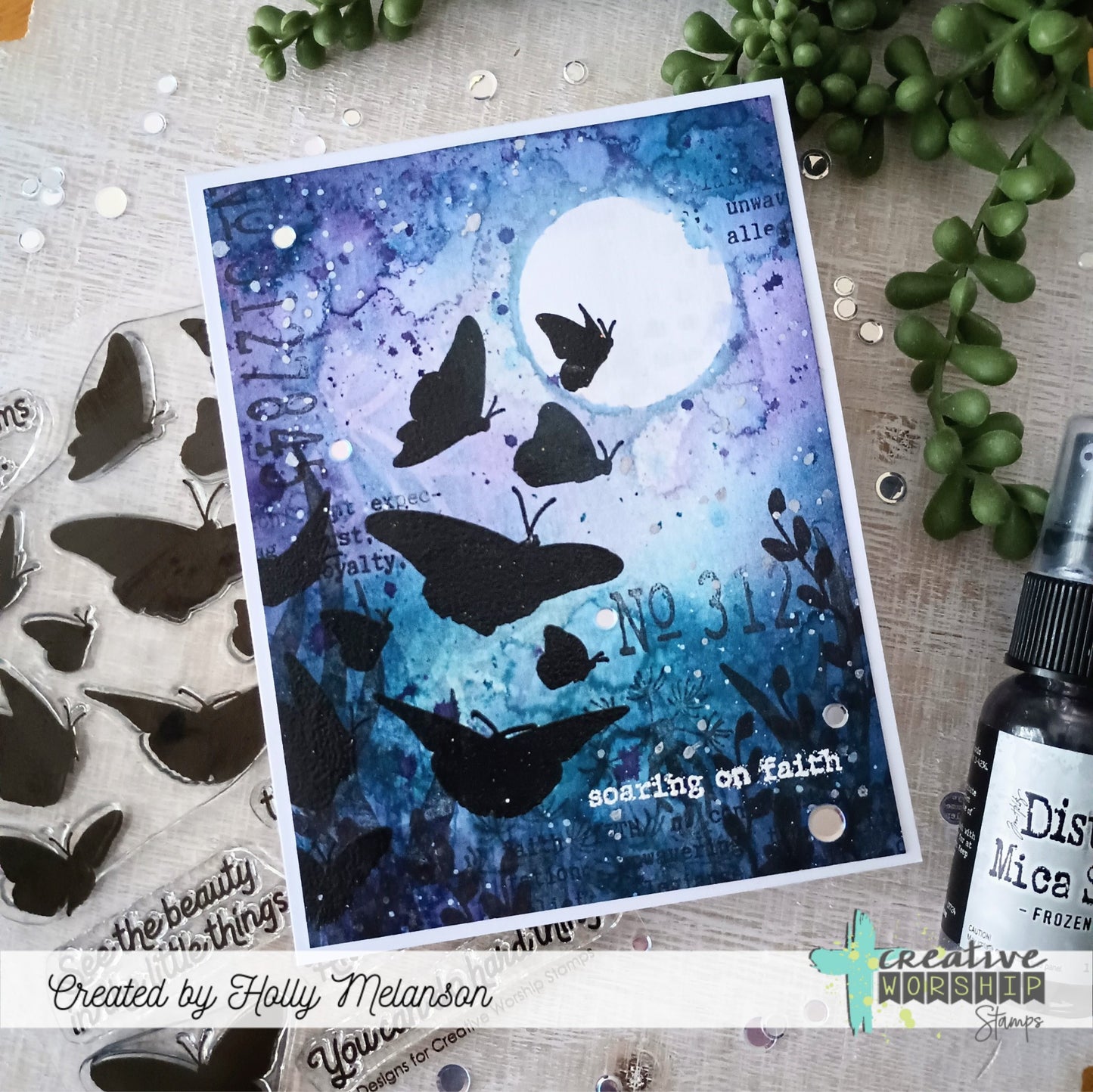 Butterflies in Flight Clear Stamp Set