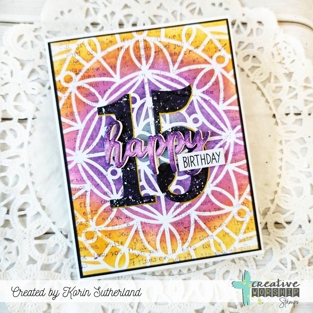 Jumbo Textured Numbers Clear Stamp Set