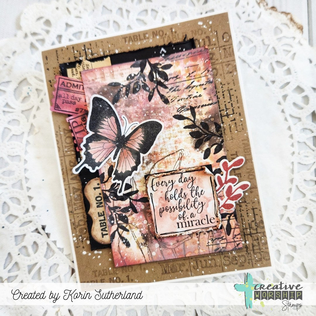 Vintage Snippets Clear Stamp Set