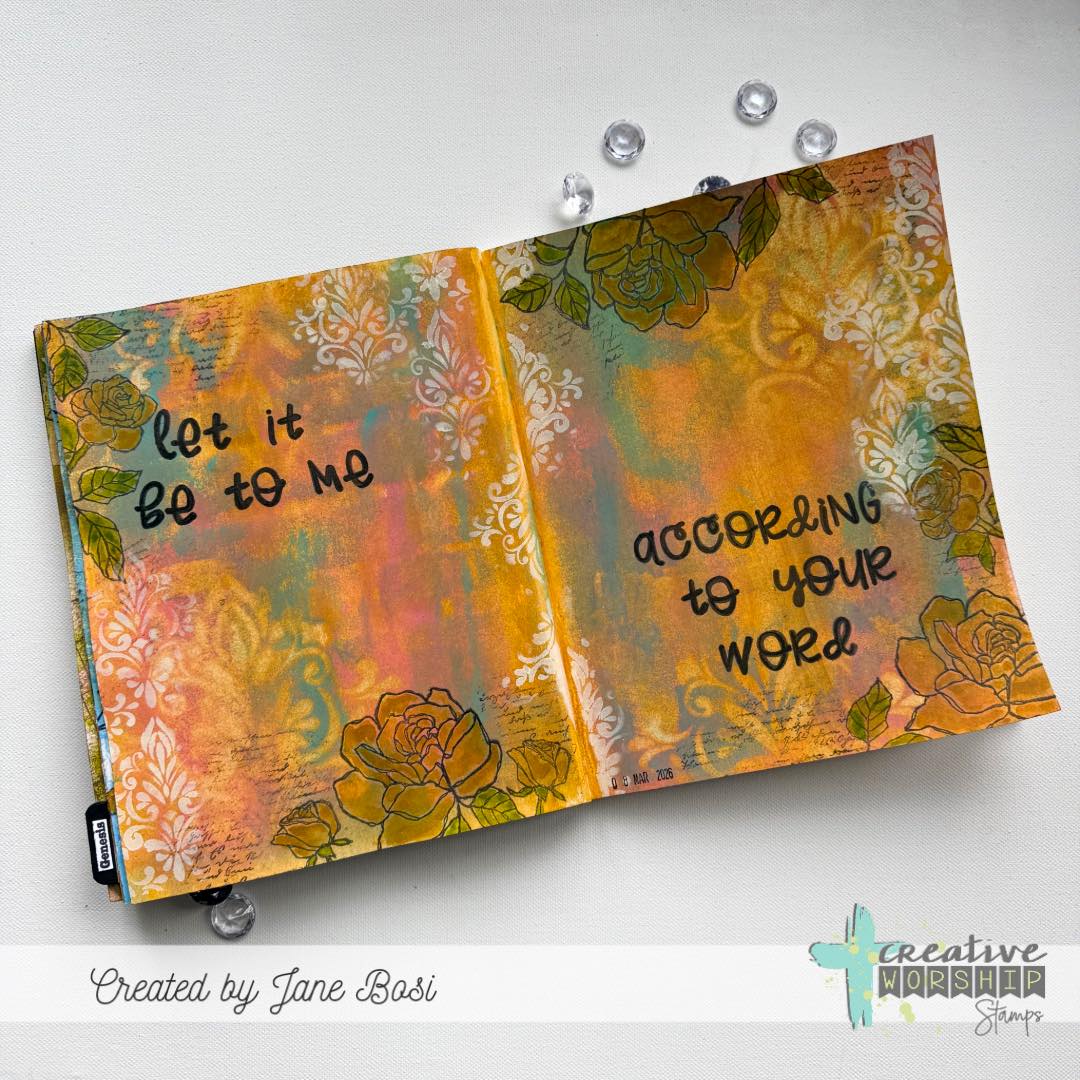 Sketched Roses Clear Stamp Set