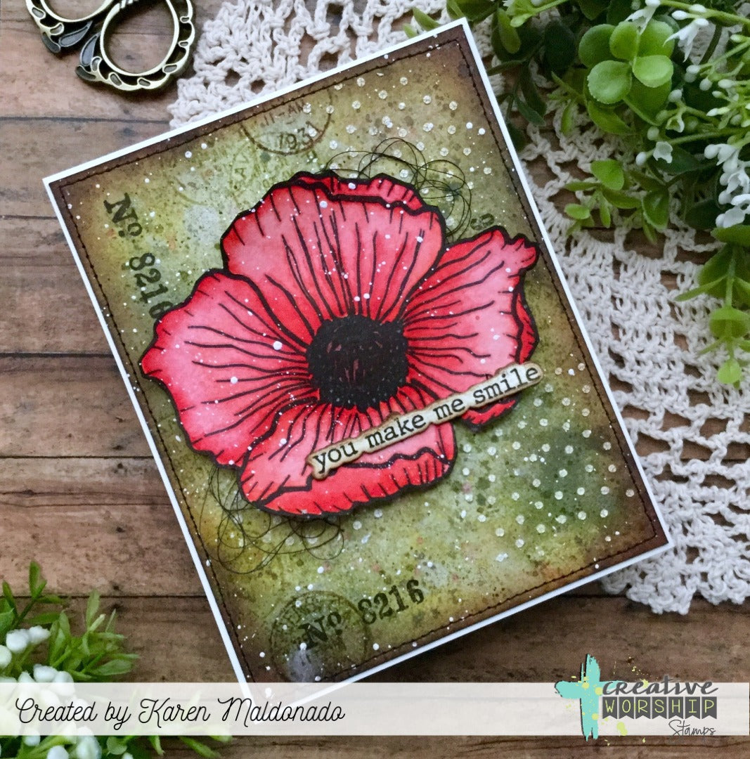 Poppy Background Clear Stamp