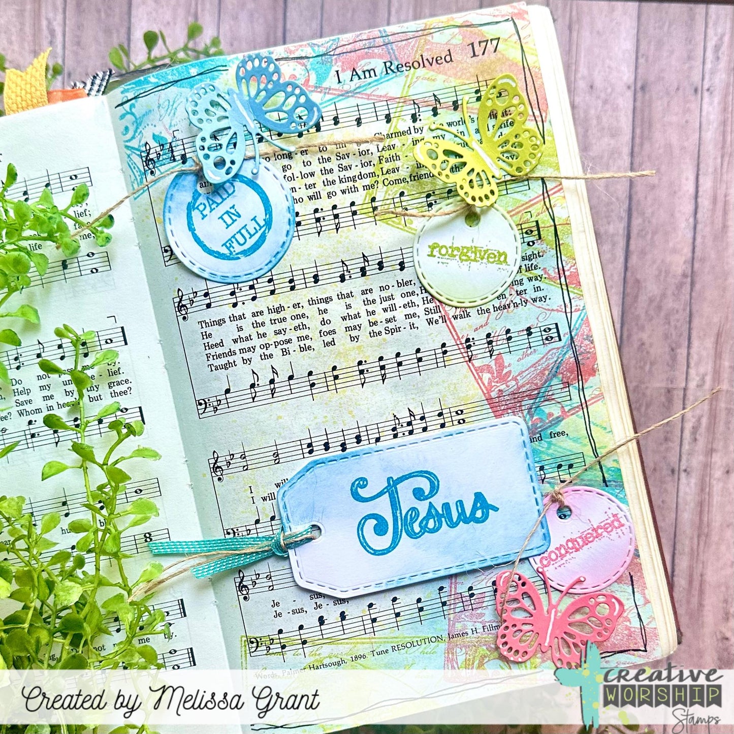 Finch Collage Clear Stamp