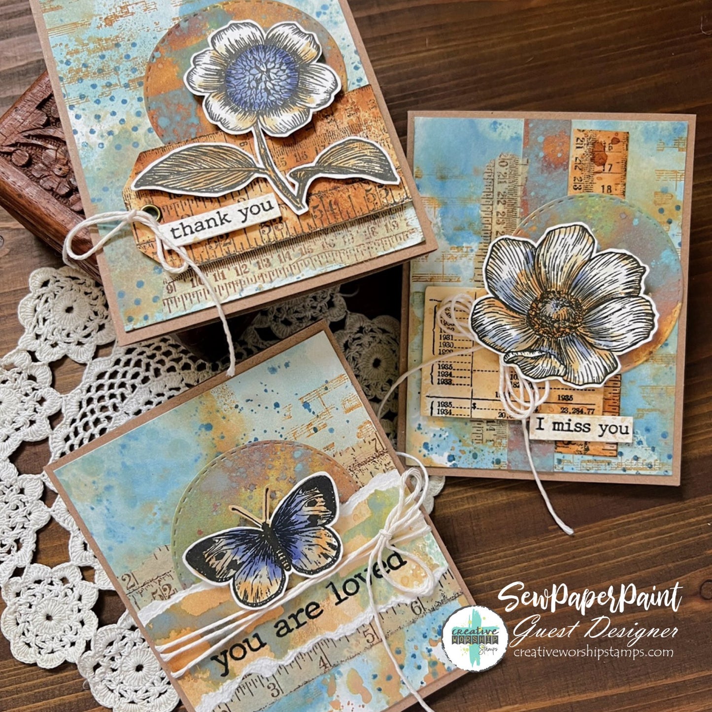 Vintage Snippets Clear Stamp Set