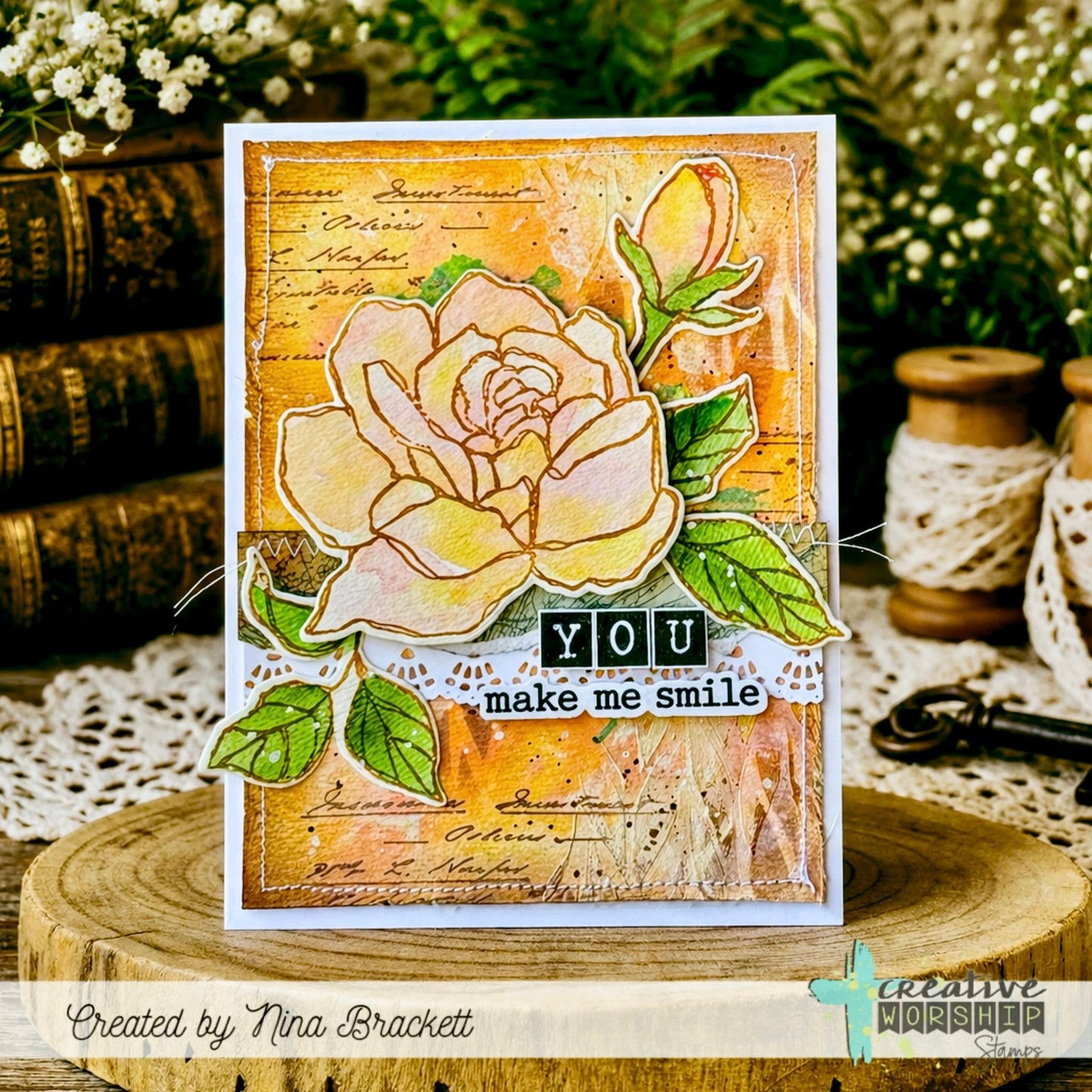 Vintage Snippets Clear Stamp Set