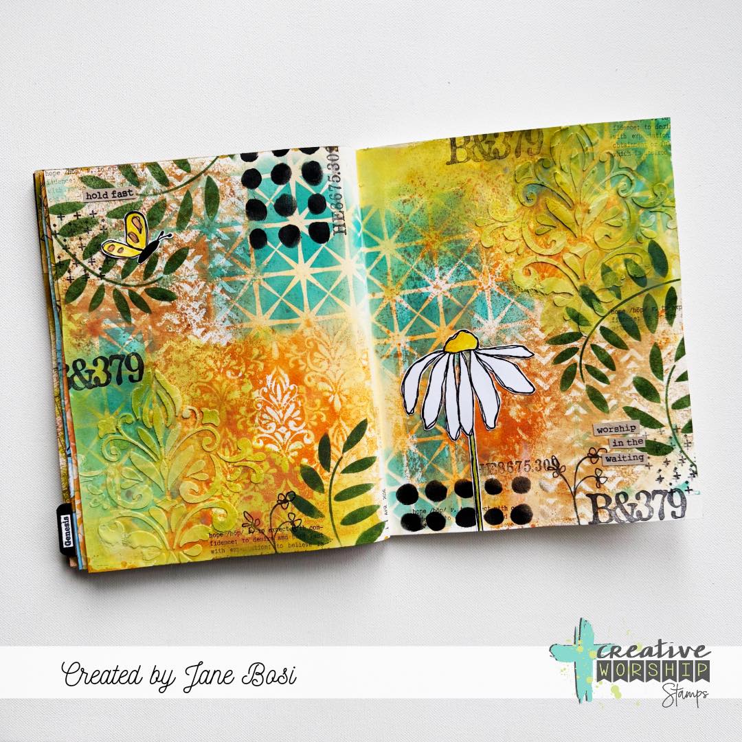 Blotchy Dots & Hearts Stencil